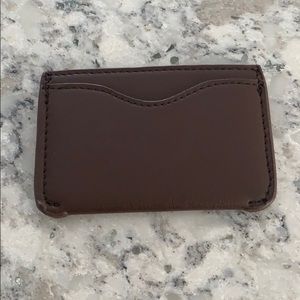Credit card holder in dark brown